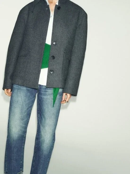 NWT ZARA WOOL BLEND COAT WITH HIGH NECK 2070 - Picture 3 of 8